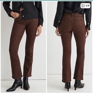 Madewell Kick Out Crop Jeans — Hot Cocoa Brown - 29 Petite